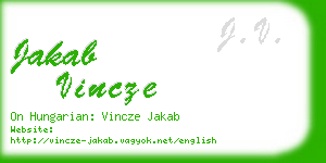 jakab vincze business card